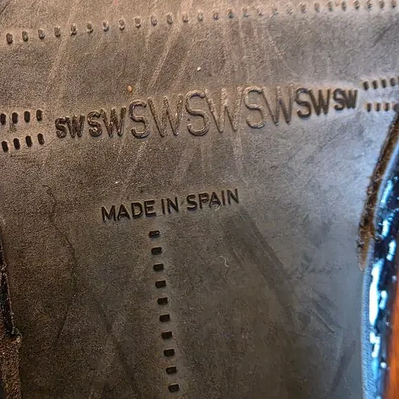 Stuart Weitzman timeless black patent leather Loafer Silver Buckle details 8.5 - Picture 10 of 10